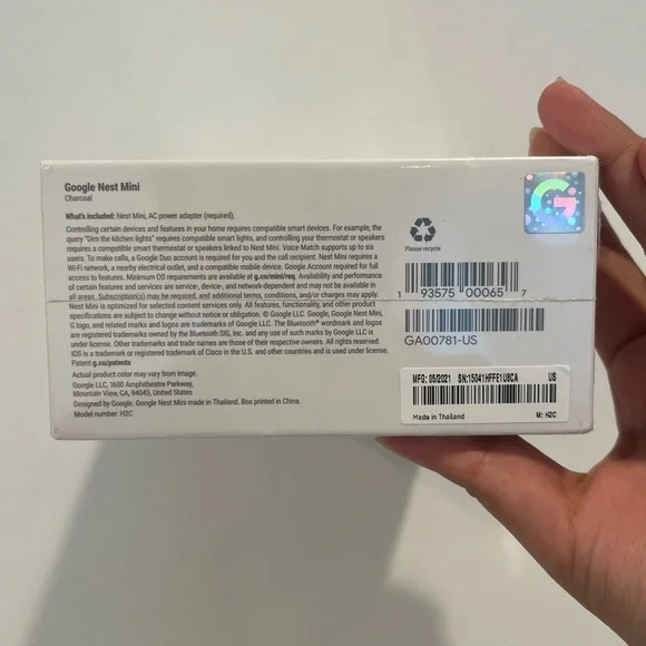 BRAND NEW Google Nest Mini (2nd Generation) Charcoal NWT - Picture 6 of 6